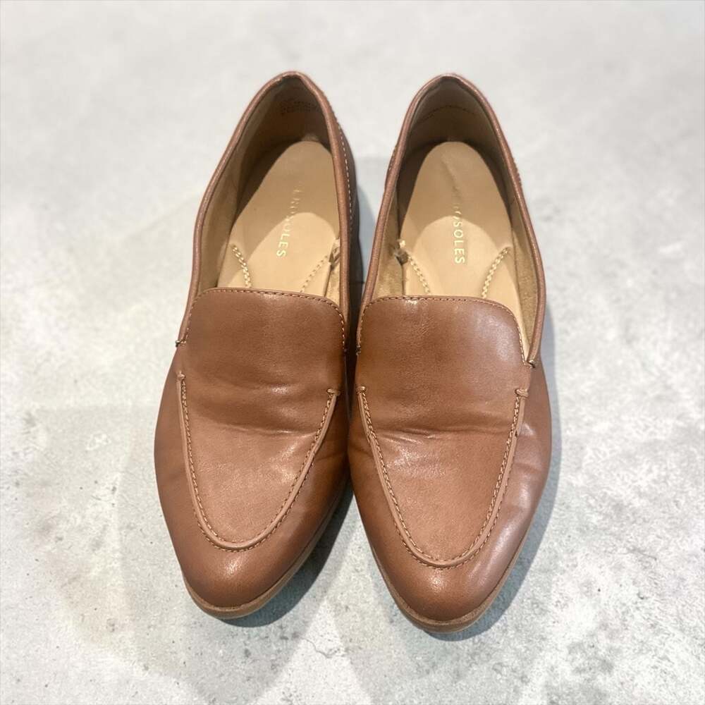 Aerosoles Women’s Leather Loafers Brown Slip On Comfort Flats Sz 8.5 Work Casual